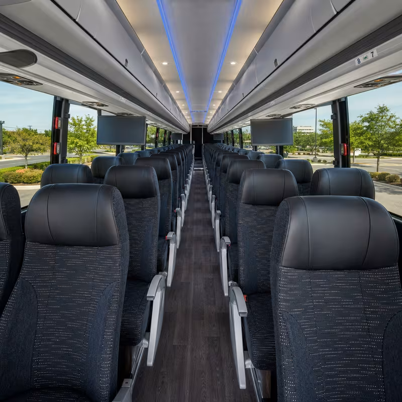 40-56 Passenger Charter Bus Interior