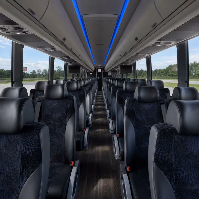 40-56 Passenger Charter Bus Interior