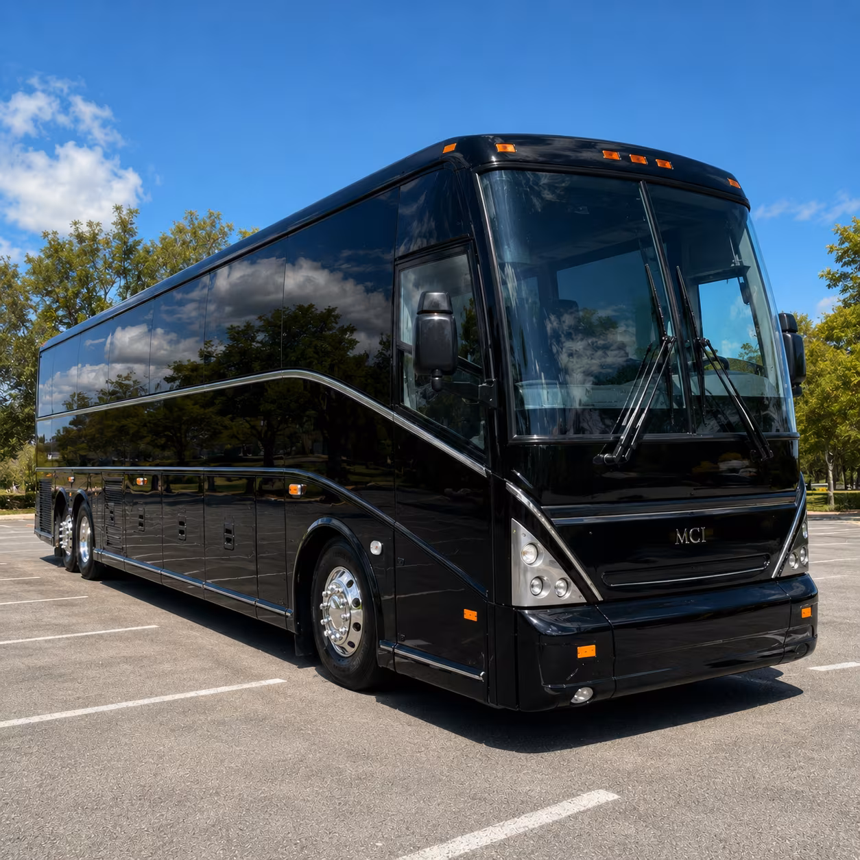Queens Airport Shuttle & Transportation party bus exterior
