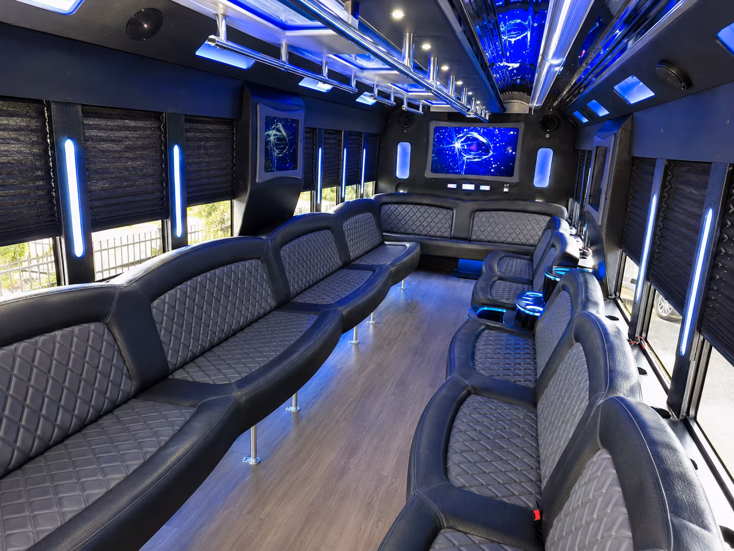 Queens Concert & Music Festival Transportation party bus exterior