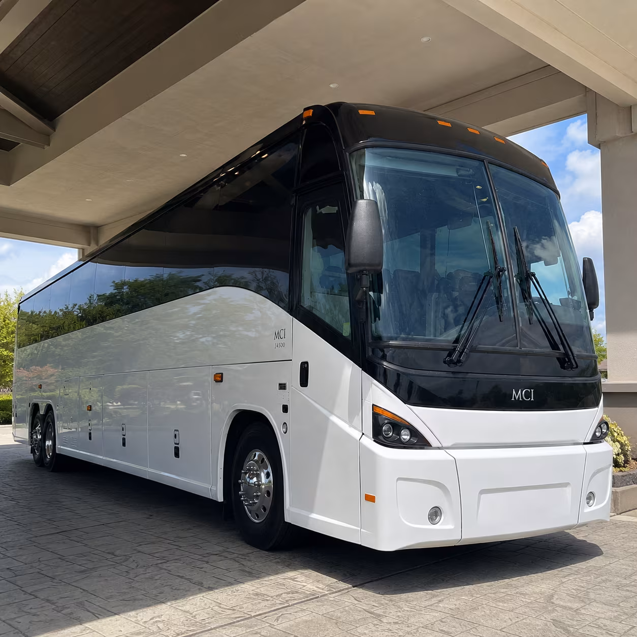 Queens School Event Transportation party bus exterior
