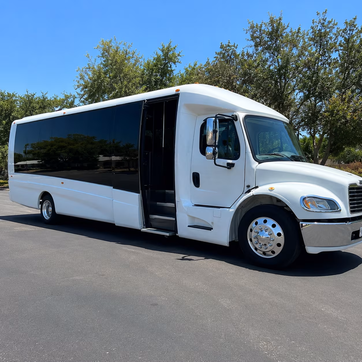 Queens School Event Transportation party bus exterior