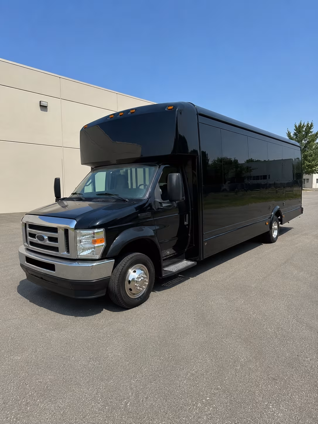 Queens Sporting Event Transportation party bus exterior