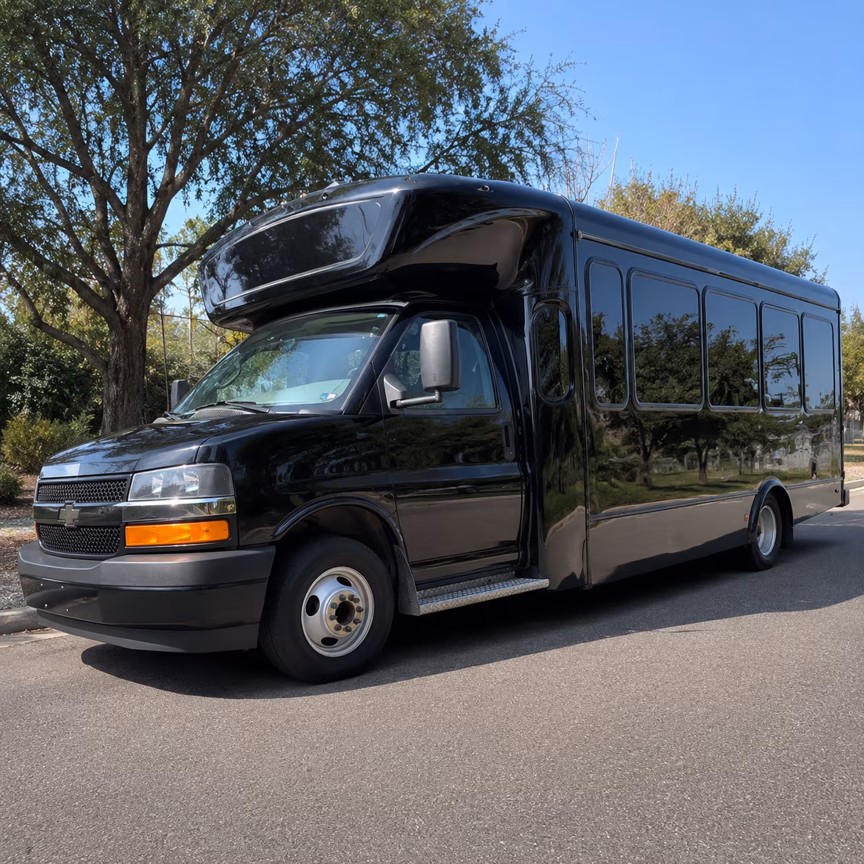 Queens Wedding Transportation party bus exterior