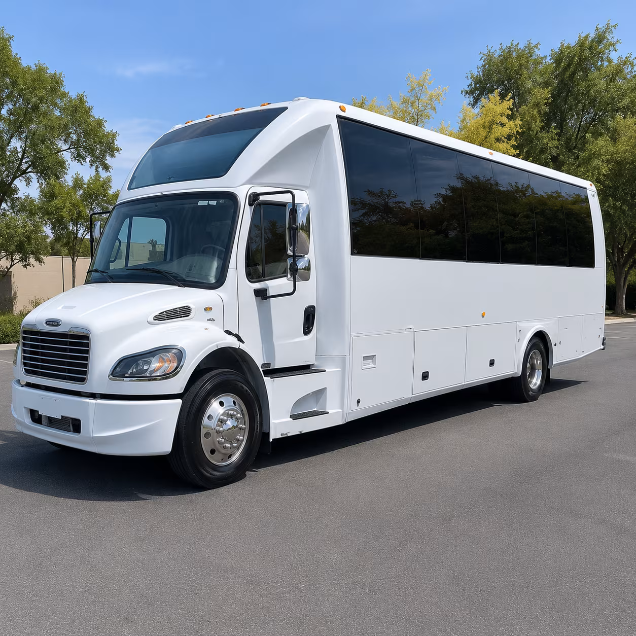 Queens Wedding Transportation party bus exterior