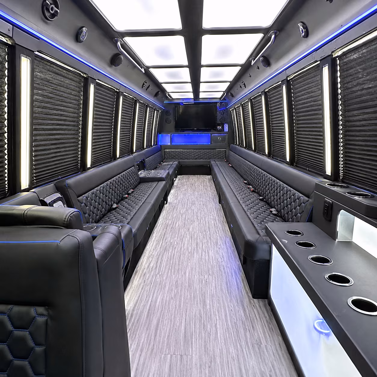 Queens Winery Tour & Pub Crawl Transportation party bus interior