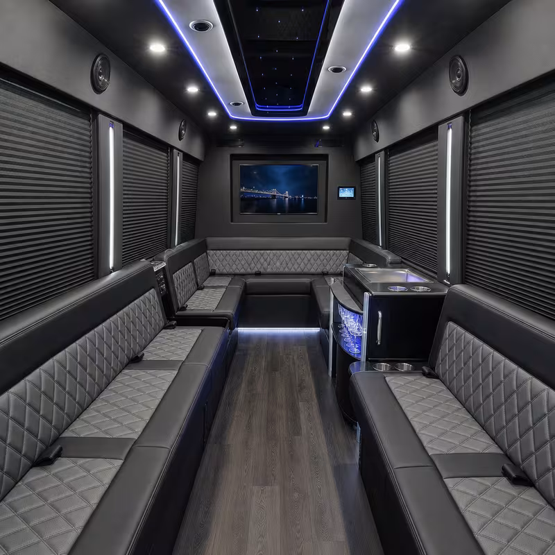 14 Passenger Sprinter Limo Interior