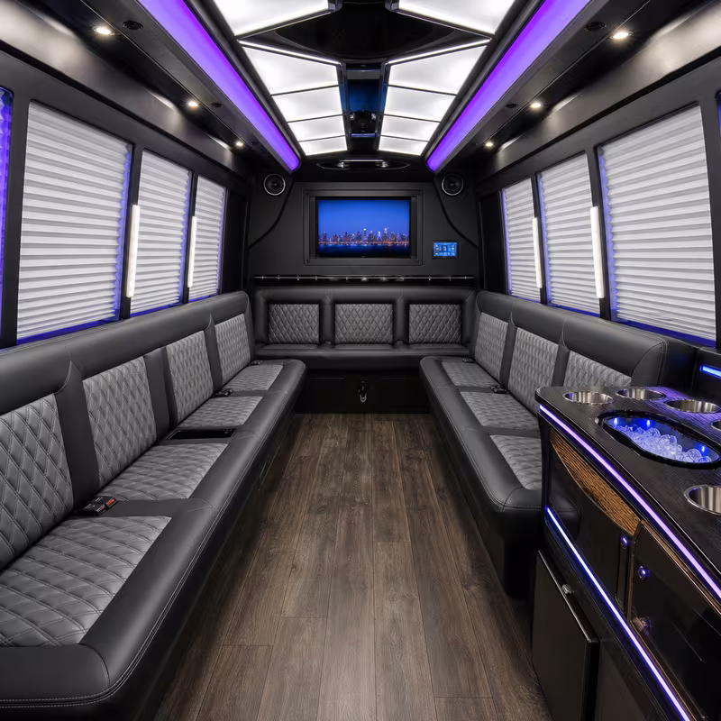 14 Passenger Sprinter Limo Interior