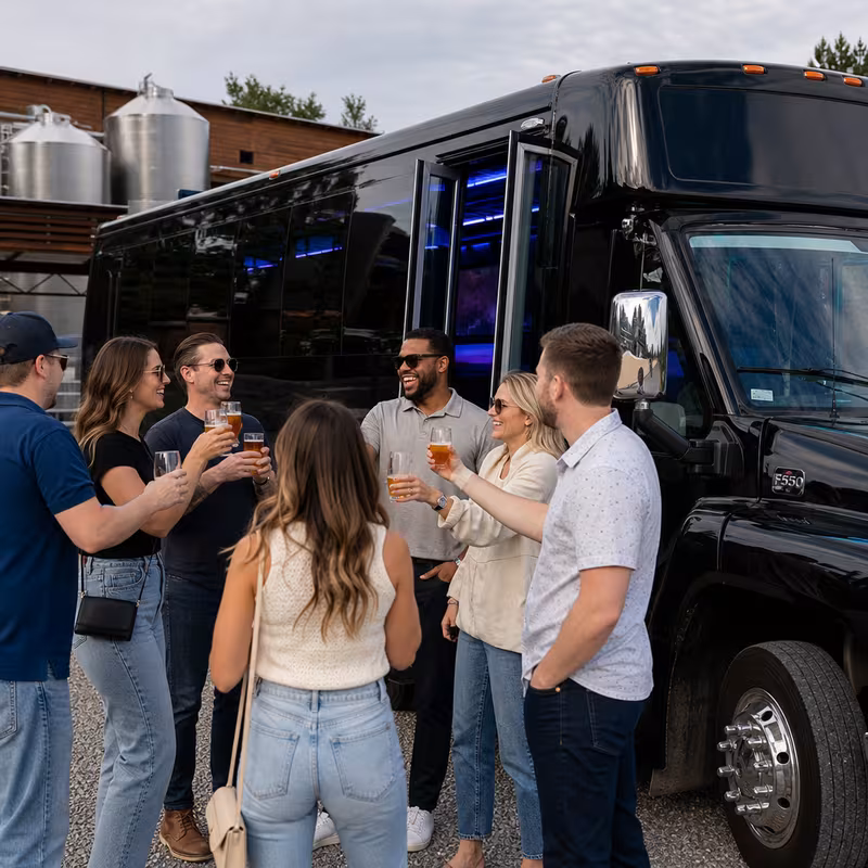 Queens Winery & Brewery Tour Transportation fleet vehicle